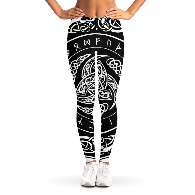 Viking Triple Horn Of Odin Print Women's Leggings Stylish Everyday Leggings