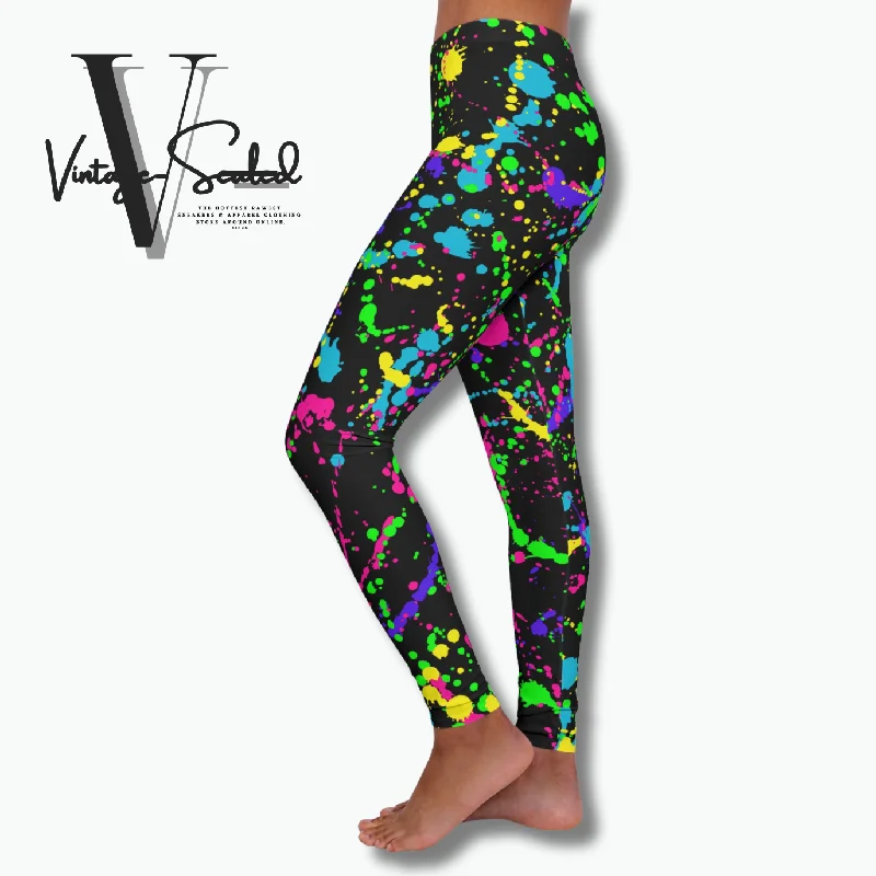 Vintage-Sealed Paint Splash Apparel Leggings| Brand New Women's Fashion Stylish Sweat-Proof Leggings Vintage-Sealed Paint Splash Apparel Leggings| Brand New Women's Fashion Stylish Sweat-Proof Leggings