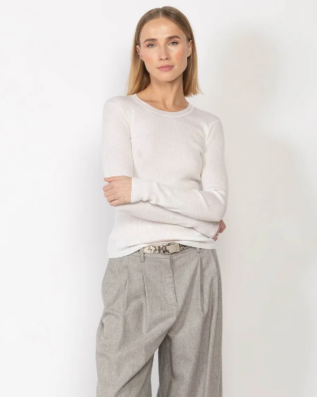 Knit Crewneck Sweater Turtle Neck Boat Neck Asymmetrical Neck