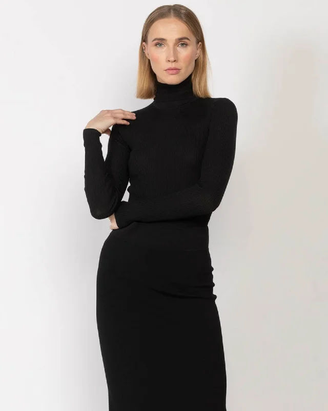 Knit Turtleneck Sweater Bright Pastel Dark