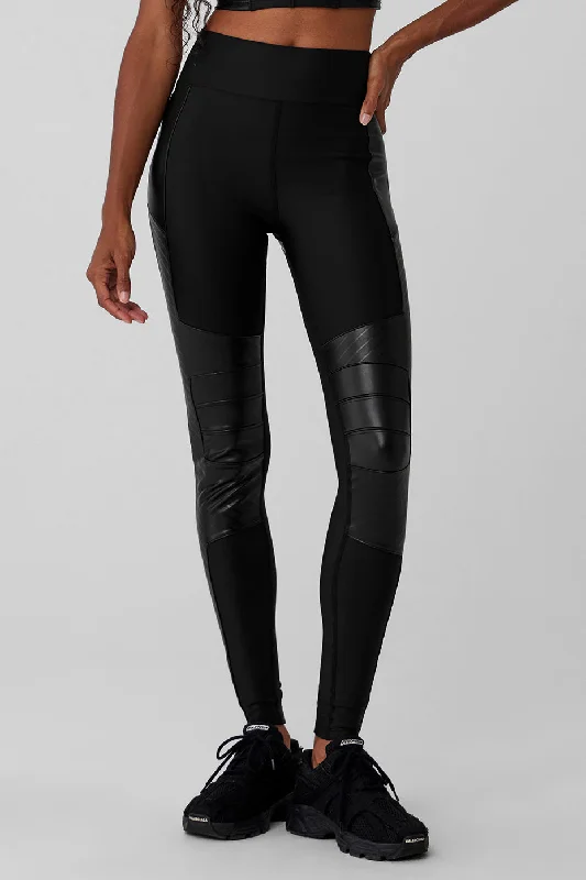 Airlift Winter Warm High-Waist Supermoto Legging - Black Cozy Workout Performance Leggings Airlift Winter Warm High-Waist Supermoto Legging - Black Cozy Workout Performance Leggings