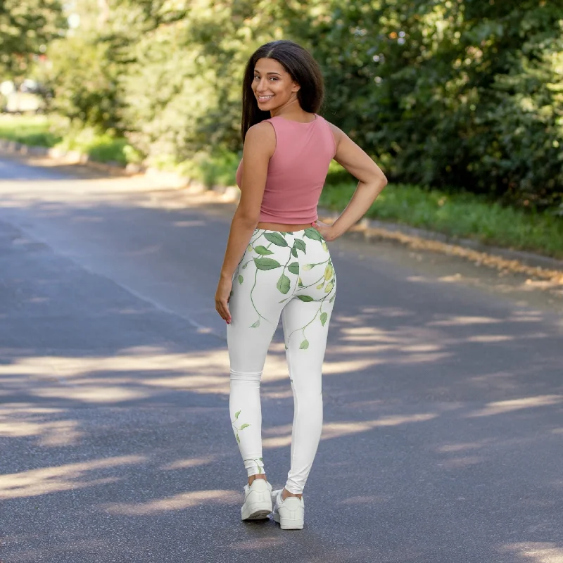 Women's Casual Spandex Leggings (AOP) Comfortable Wide-Band Leggings