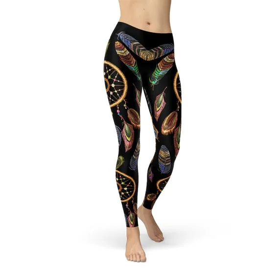 Womens Dreamcatcher Leggings Stylish Sporty Performance Leggings