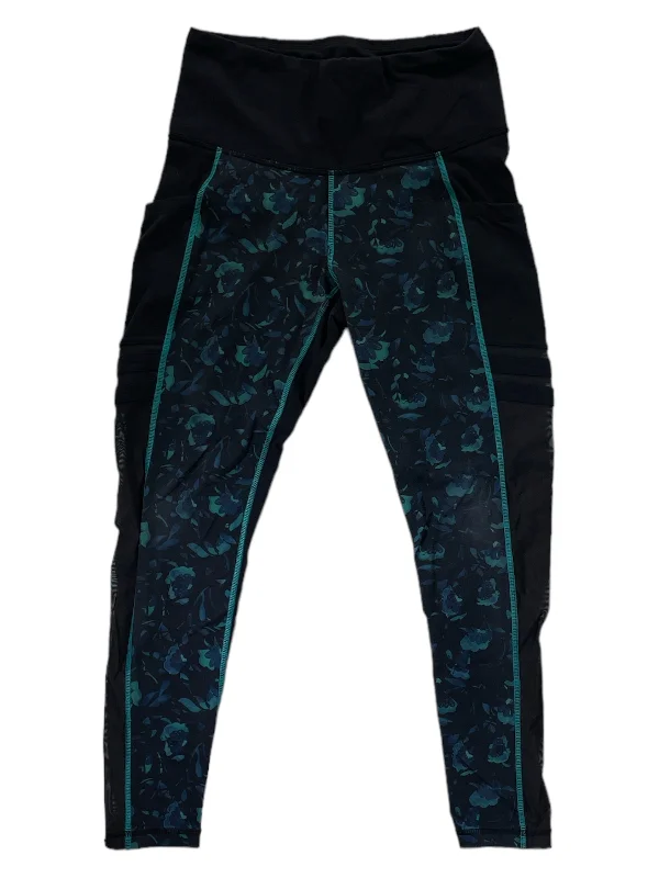 Women's Mesh Detail Leggings Comfortable Ribbed Waistband Leggings