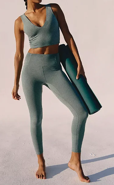 Women's Never Better Heather Leggings Trendy Foil Finish Leggings