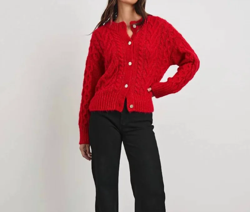 Amelie Sweater In Scarlet