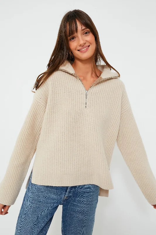 Buttermilk Felix Zip Merino Sweater