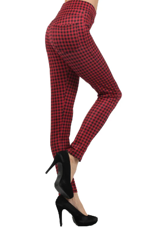 Chic Checkered Plaid Leggings