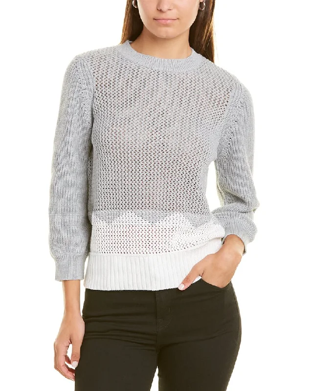 Forte Cashmere Colorblocked Sweater