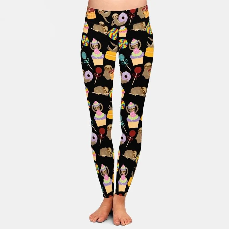 Ladies 3D Funny & Cute Sloth Printed Leggings