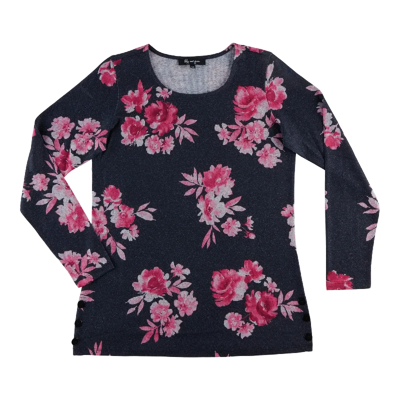 lily morgan Women's Printed Sweater Knit Top