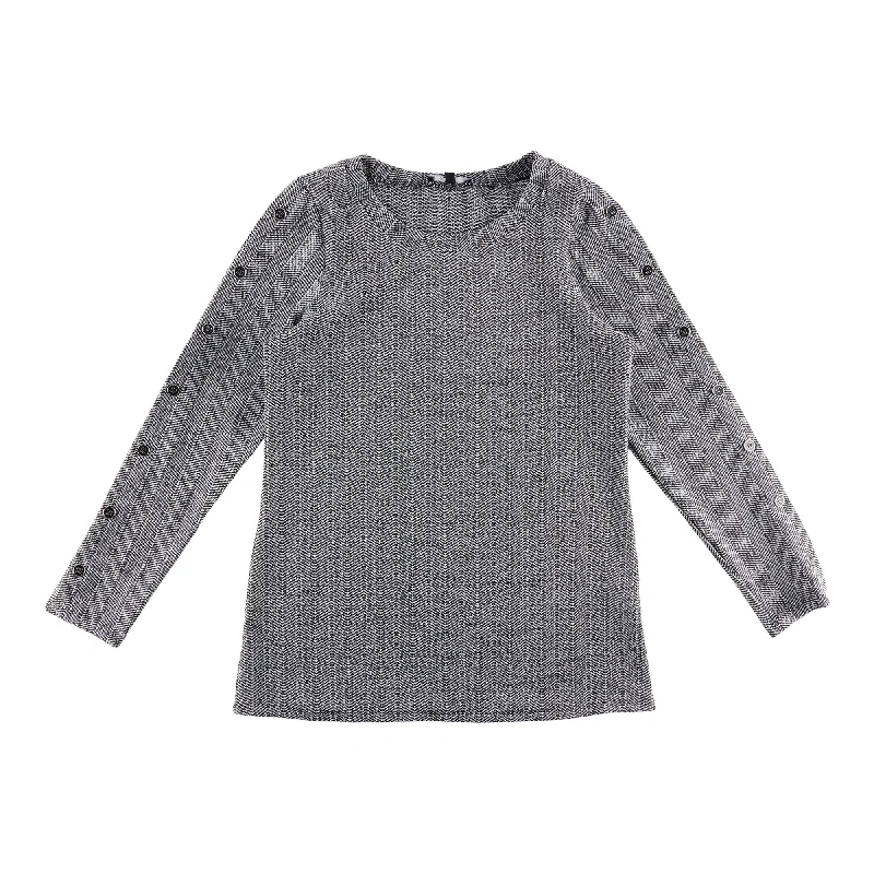 lily morgan Women's Sweater Knit Top with Button Detailing