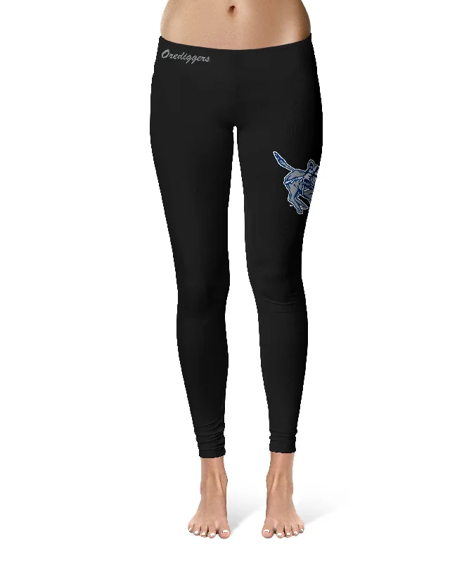 Mines Orediggers Game Day Large Logo on Thigh Black Yoga Leggings for Women by Vive La Fete