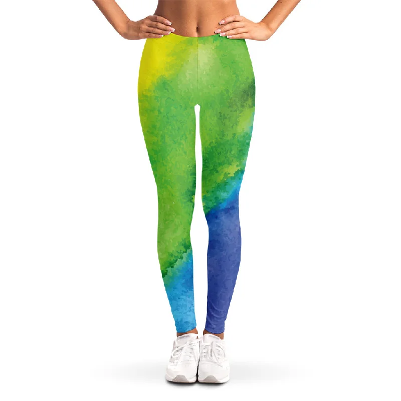 Watercolor Rainbow LGBT Pride Print Women's Leggings