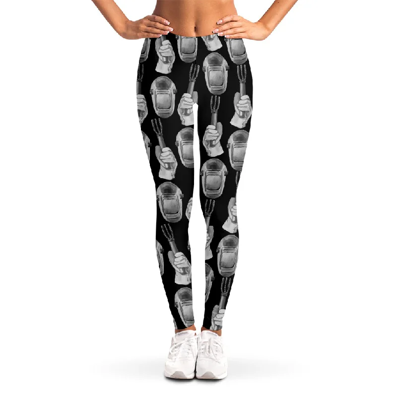 Watercolor Welder Pattern Print Women's Leggings