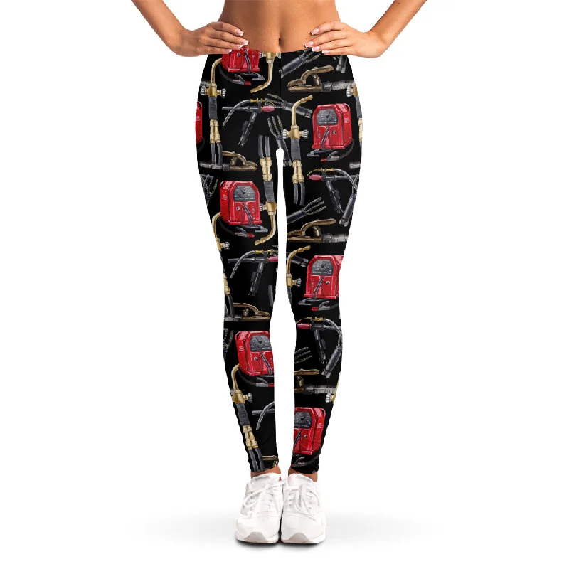 Welding Machine Pattern Print Women's Leggings