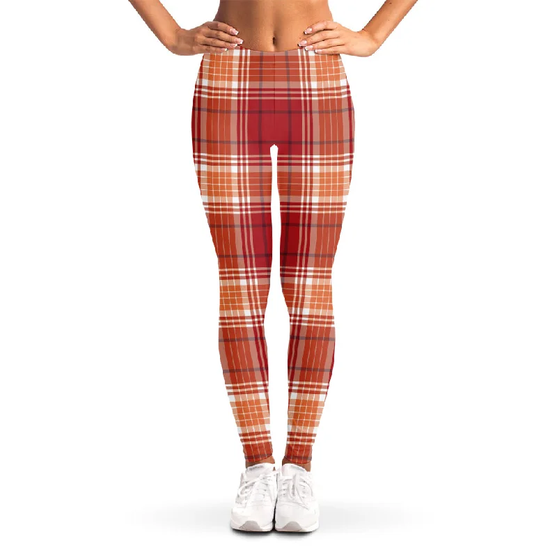 Western Tartan Pattern Print Women's Leggings