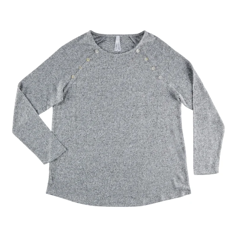 Women's Sweater Knit Top with Button Detailing