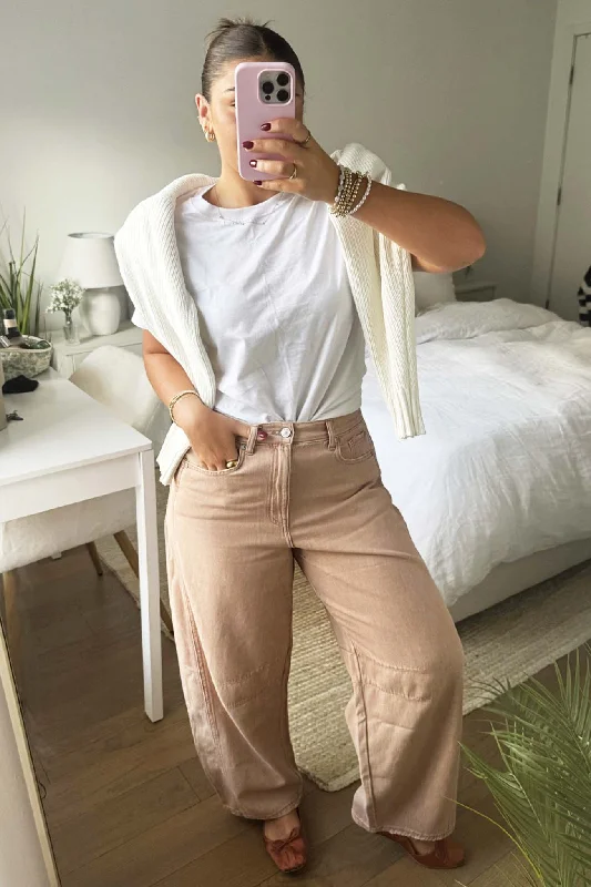BARREL JEANS - SANDSTONE Stylish Bootcut Denim Jeans