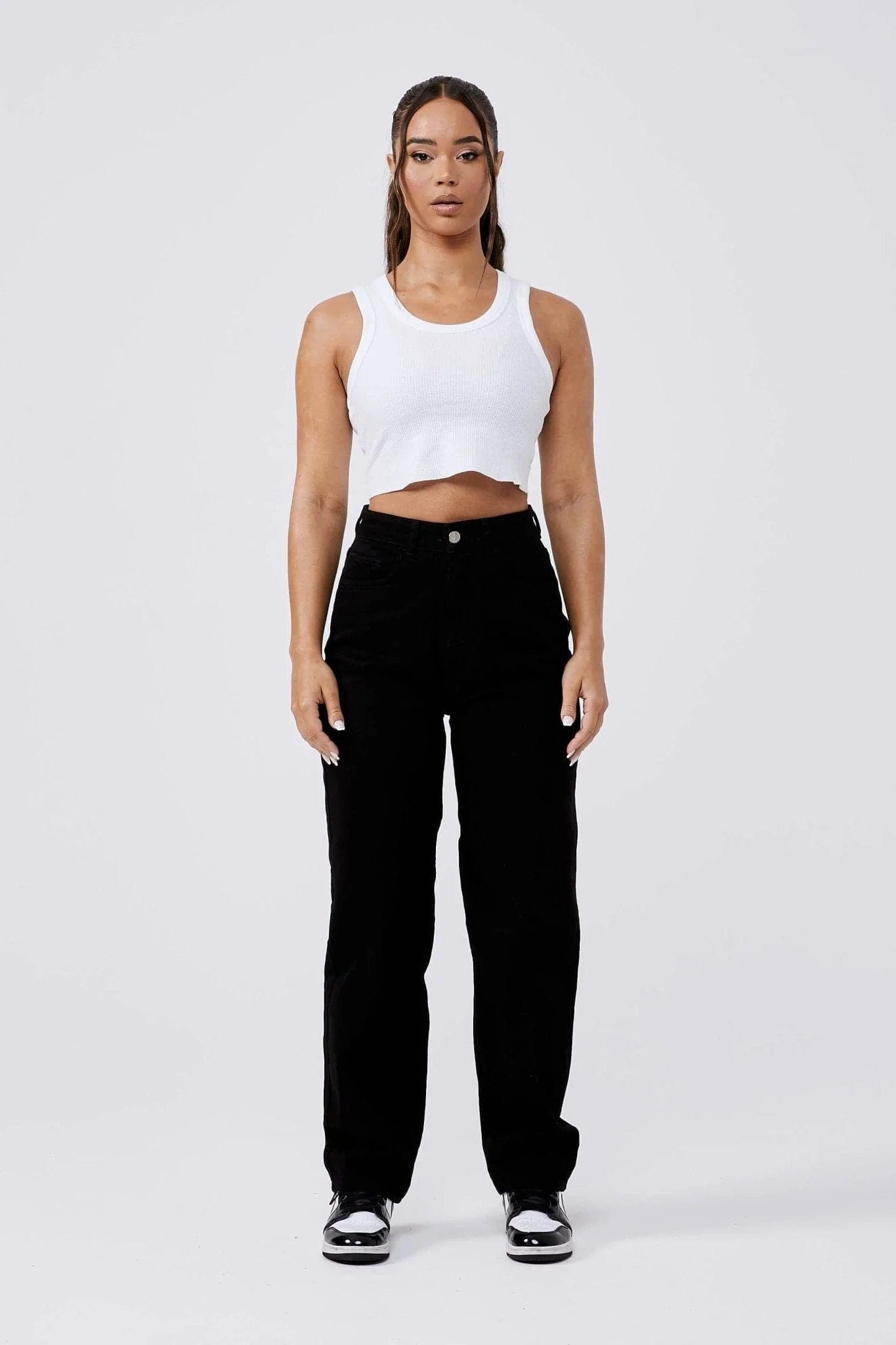 BAGGY JEANS - BLACK Stylish Tapered Fit Jeans