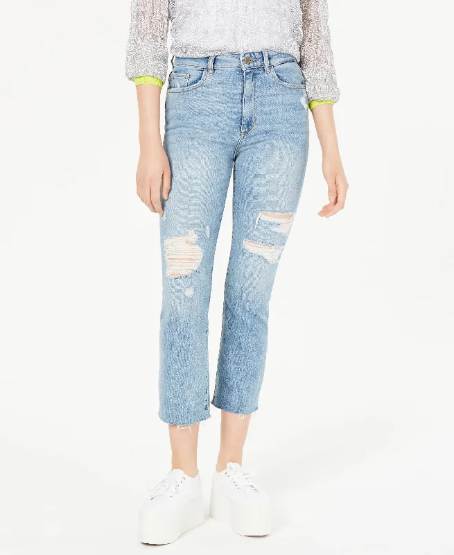 Jerry High-Rise Straight-Leg Jeans Trendy Bootcut High-Waisted Jeans