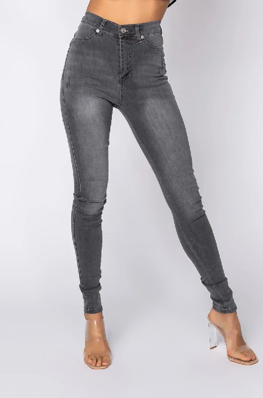 FLEX-FIT HIGH WAISTED SUPER STRETCHY SKINNY JEANS BLACK GREY Stylish Shredded Denim Jeans FLEX-FIT HIGH WAISTED SUPER STRETCHY SKINNY JEANS BLACK GREY Stylish Shredded Denim Jeans