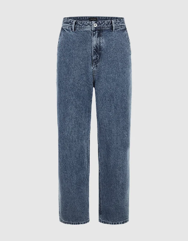 Gradient Wide-Leg Jeans Trendy Flared Leg Jeans
