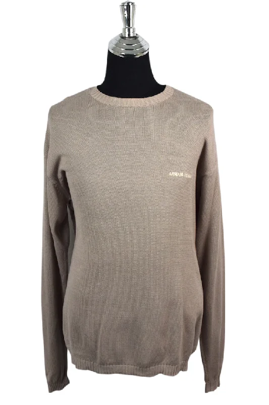 Armani Jeans Brand Knitted Jumper Comfortable Straight-Legged Denim
