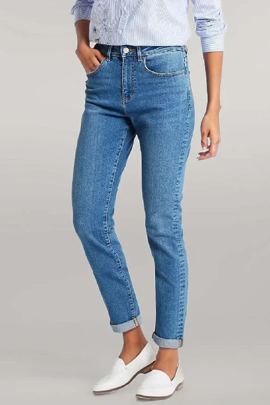 High Rise Mom Jeans Casual Light Wash Jeans