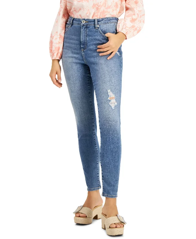 INC International Concepts Womens High Rise Ripped Skinny Jeans Trendy Low-Rise Slim Jeans INC International Concepts Womens High Rise Ripped Skinny Jeans Trendy Low-Rise Slim Jeans