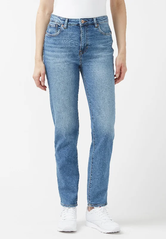 High Rise Straight Jayden Women's Jeans in Veined and Contrasted Blue - BL15844 Classic Black Denim Jeans High Rise Straight Jayden Women's Jeans in Veined and Contrasted Blue - BL15844 Classic Black Denim Jeans
