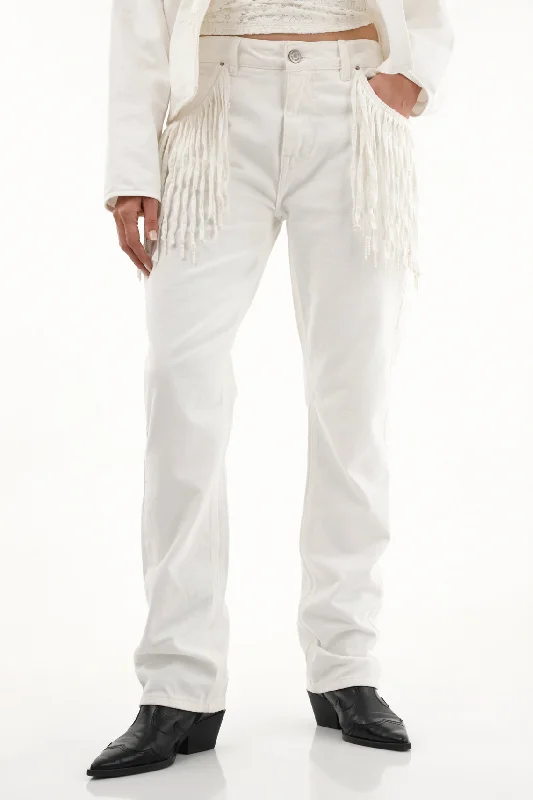 Women's High-Waisted Frayed Hem Jeans Chic Rip-Detail High-Waist Jeans