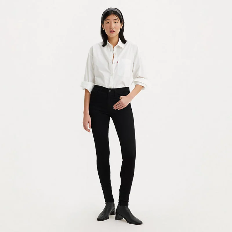Levi's 720 Hi-Rise Super Skinny Women's Jeans - Black Squared Comfortable Stretch Denim Jeans