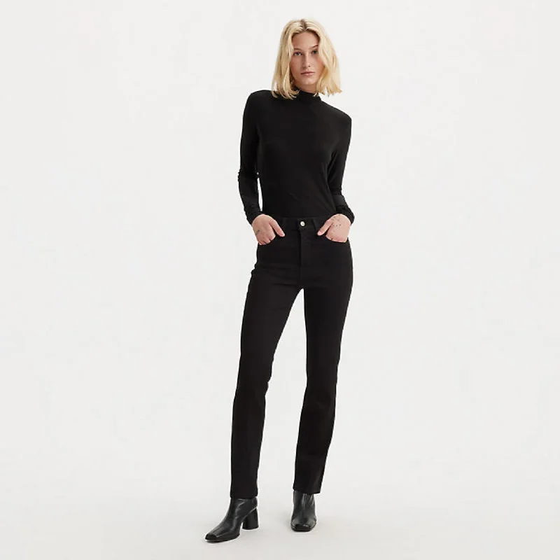 Levi's 724 High Rise Women's Slim Straight Jeans - Soft Black Comfortable Faded High-Rise Jeans Levi's 724 High Rise Women's Slim Straight Jeans - Soft Black Comfortable Faded High-Rise Jeans