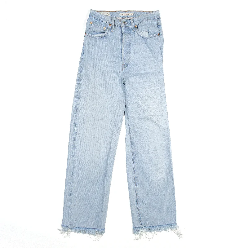 LEVI'S Premium Big E Ribcage Jeans Blue Denim Regular Straight Womens W24 L25 Casual Bootcut Ripped Jeans LEVI'S Premium Big E Ribcage Jeans Blue Denim Regular Straight Womens W24 L25 Casual Bootcut Ripped Jeans