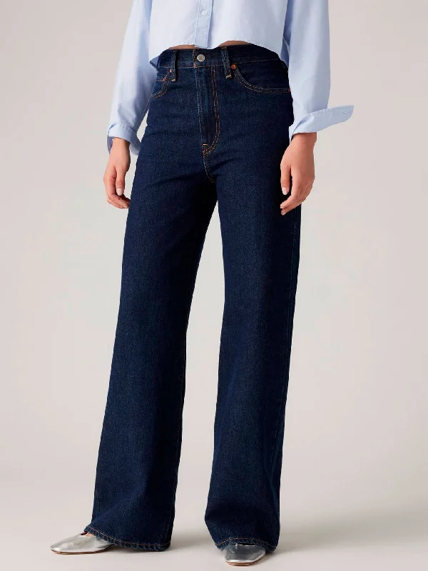 Ribcage Wide Leg Shaded View Jeans Comfortable Boyfriend Jeans