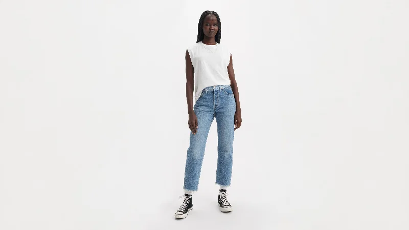 Levi's® Women's 501® Original Split Cropped Jeans Trendy Low-Rise Bootcut Jeans