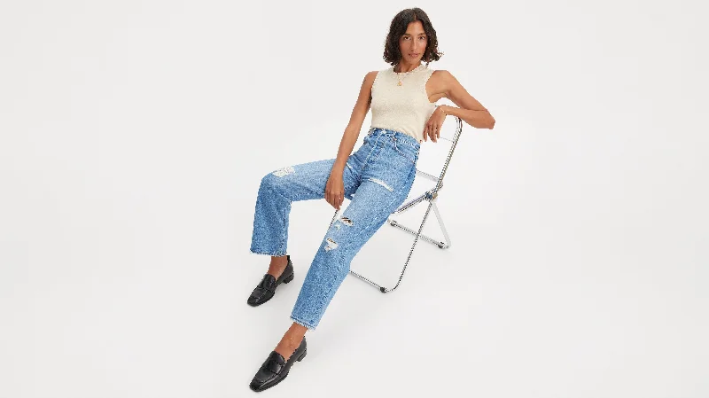 Levi's® Women's Ribcage Straight Ankle Jeans Stylish High-Waisted Denim