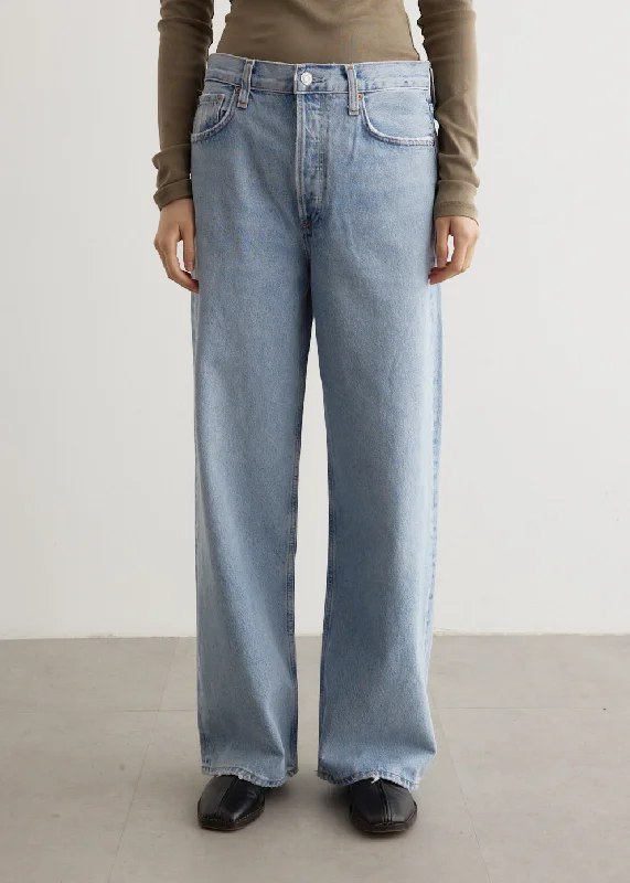 Low Slung Baggy Jeans Comfortable Straight-Legged Denim