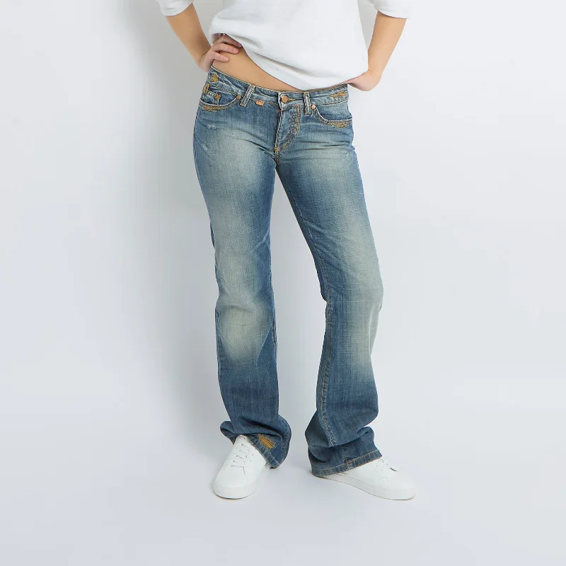 Low Waisted Flare Leg Jeans - UK 12