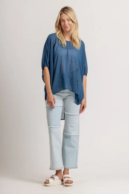 Mi Moso Icon Jeans - Blue Wash Stylish High-Waisted Denim