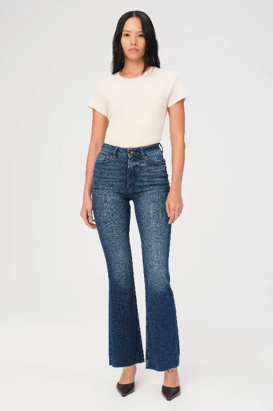 NAO - HIGH RISE BOOTCUT JEANS | HUNTINGTON Stylish Stone-Wash Denim Jeans