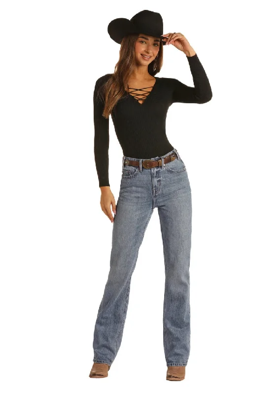 Panhandle Slim® Women's Rock N Roll Medium Vintage Denim Jeans Elegant Skinny Leg Jeans