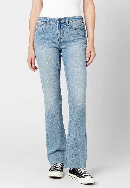 Mid Rise Bootcut Queen Women's Jeans - BL15857 Chic Cropped Jeans