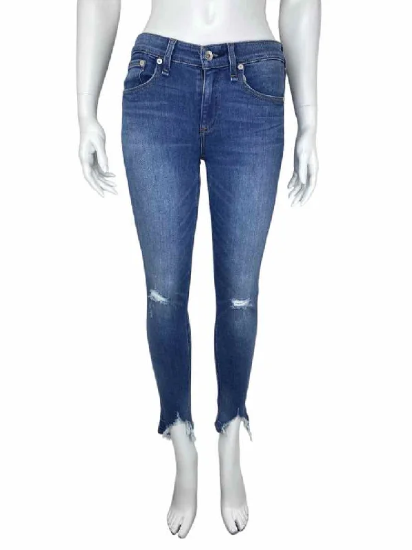 Rag & Bone Women's Cate Mid-Rise Ankle Skinny Jeans Hazy Daze  Size 25 (0) Comfortable Low-Rise Jeans