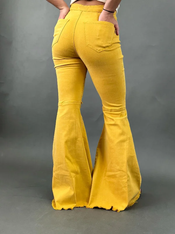 VIBRANT Yellow Flare Jeans