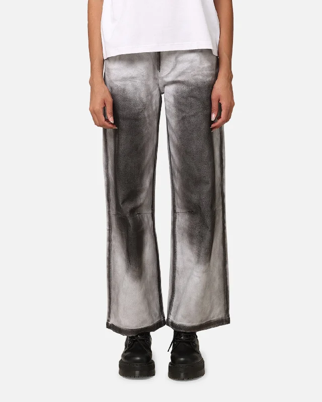 Saint Morta Flux Amplus Jeans White/Black Stylish Paperbag Waist Denim