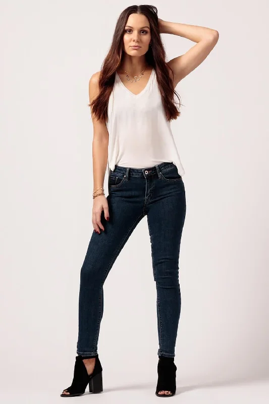 Skinny Mid Rise Jeans